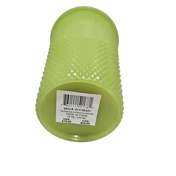 Starbucks 2022 Fall Lime Green Glow In The Dark Studded Grande 16oz Tumbler New - Picture 4 of 7